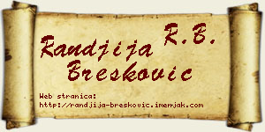 Ranđija Brešković vizit kartica